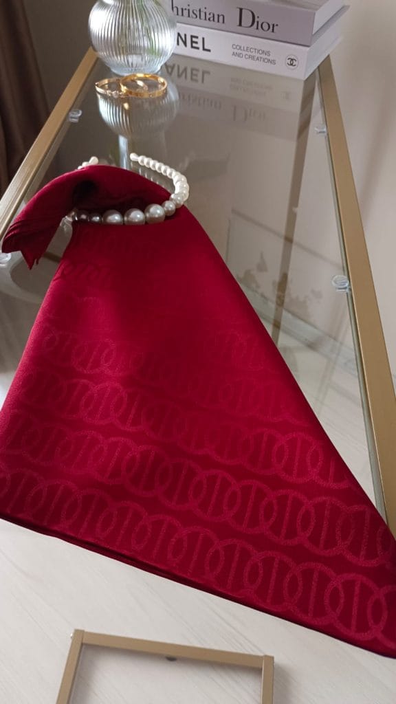 Ajda Desen Pamuk Jakar Şal - Bordo