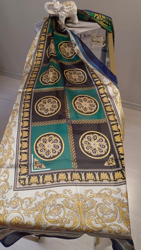 Versace İthal Vual İpek Şal - Laciver