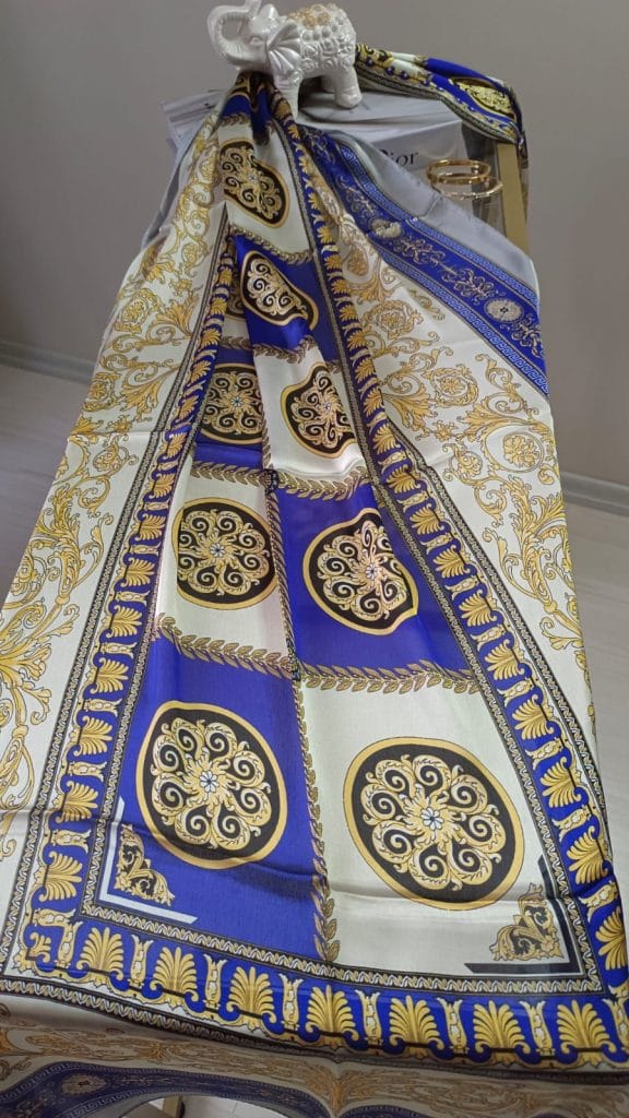 Versace İthal Vual İpek Şal - Saks