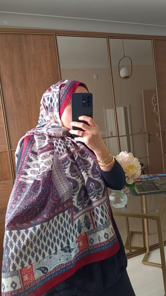 Etro Maça Desen Pamuk Soft Şal - Bordo - Gri