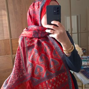 Etro Maça Desen Pamuk Soft Şal - Kremit