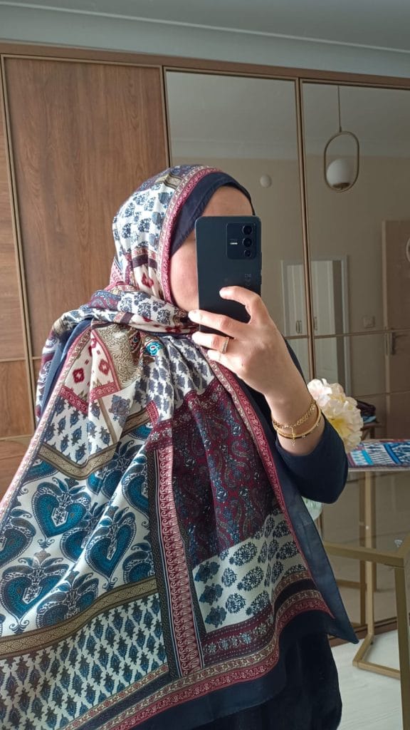 Etro Maça Desen Pamuk Soft Şal - Siyah - Bordo - Mavi