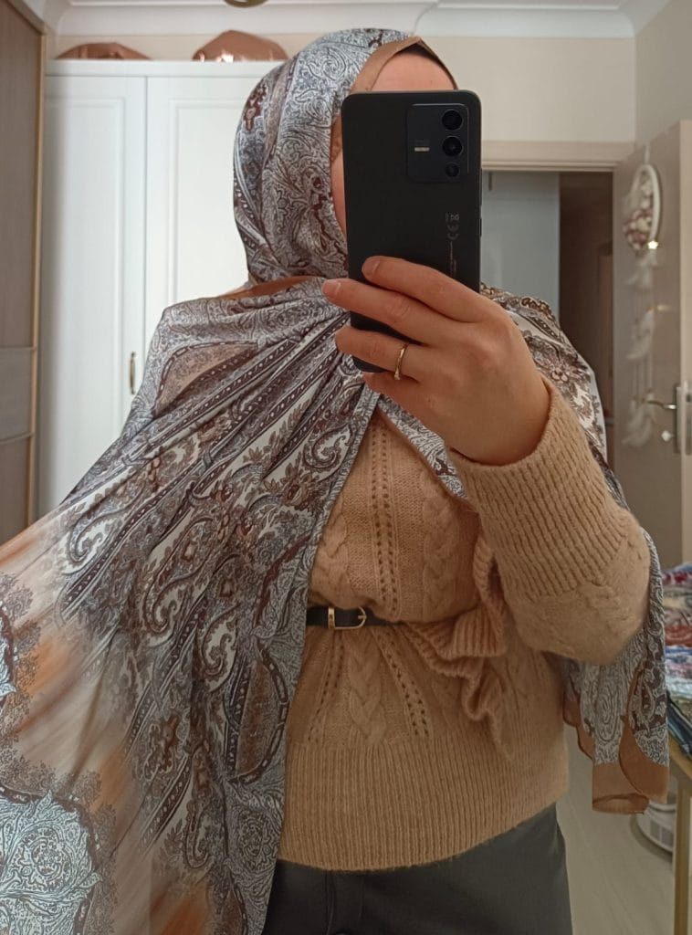 Etro Marka İthal Etnik Desen Vual İpek Şal - Hardal