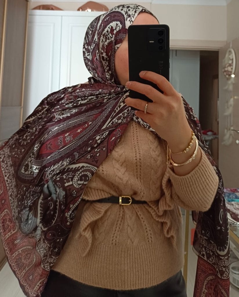 Etro Marka İthal Etnik Desen Vual İpek Şal - İncir