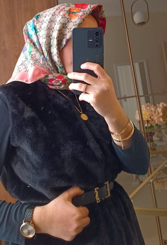 Gucci Bahar Esintisi Pamuk Keten Eşarp - Gül Kurusu