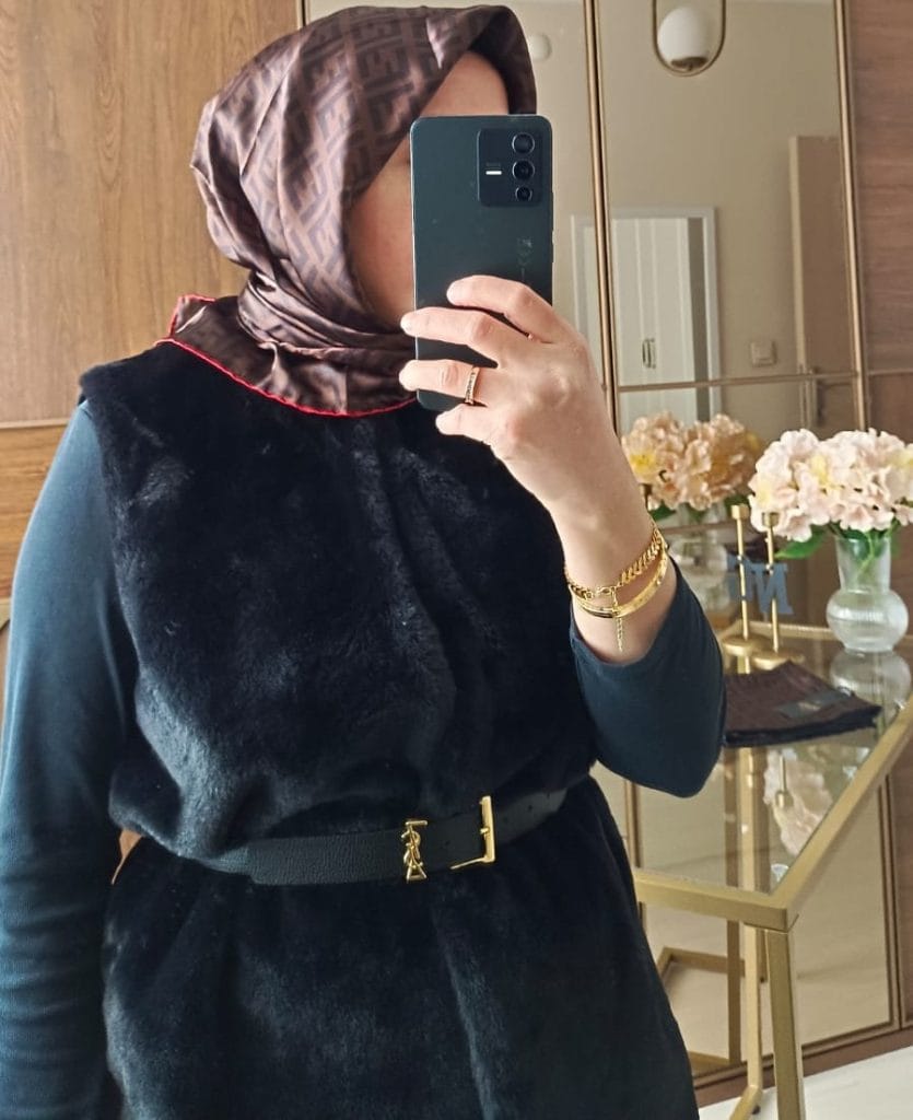 Vual İpek Fendi Eşarp - Bordo