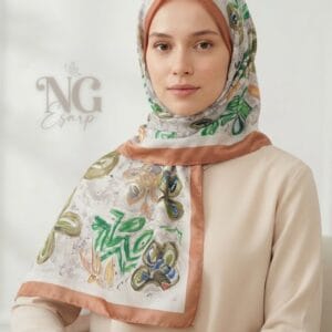 Asya Desen Riva Pamuk Şal - Yeşil Bahar - 2